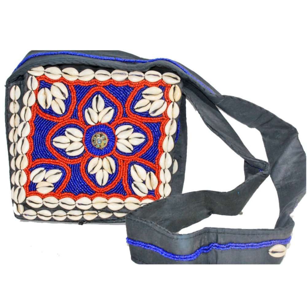 Island Life Vintage Cowrie Shell & Bead Crossbody